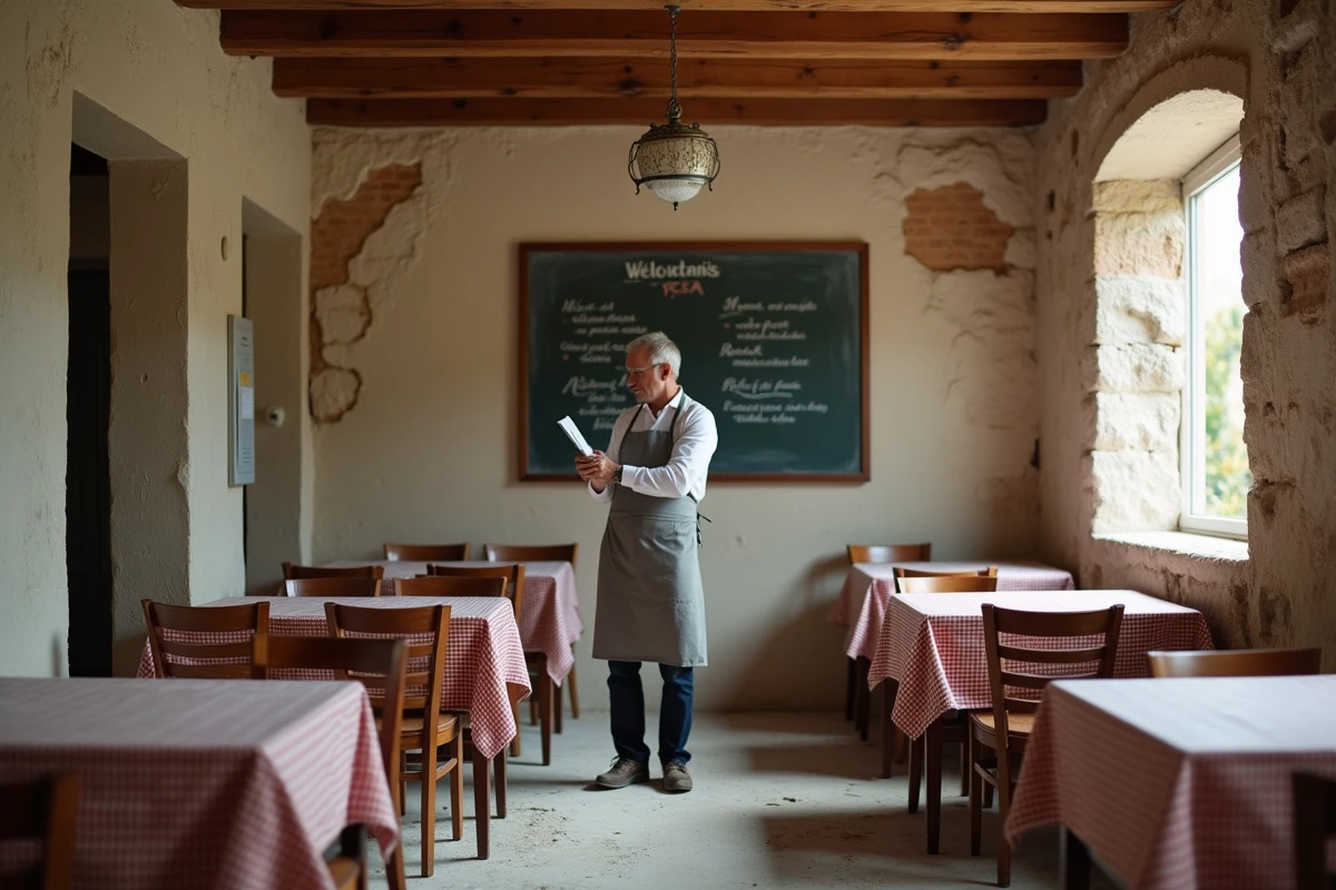 Salle d'un restaurant marseillais en cours de transformation lors d'un audit de sauvetage